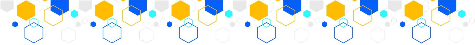 Decorative border with colorful geometric shapes